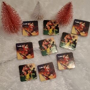 Vintage Festive Santa Coca Cola Coasters